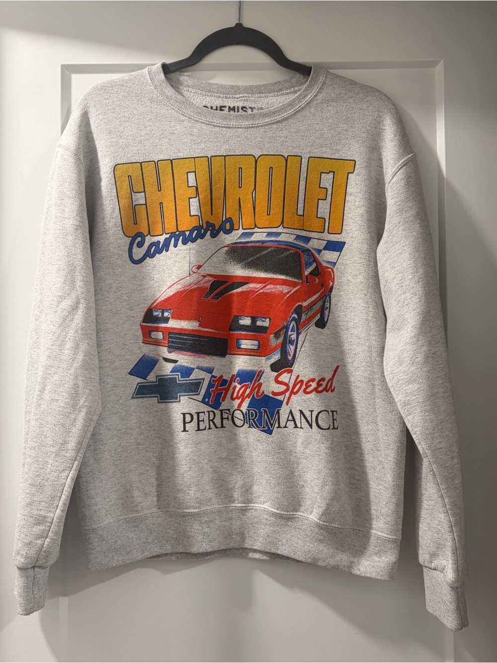 Camaro Heathered Gray Crewneck Sweatshirt